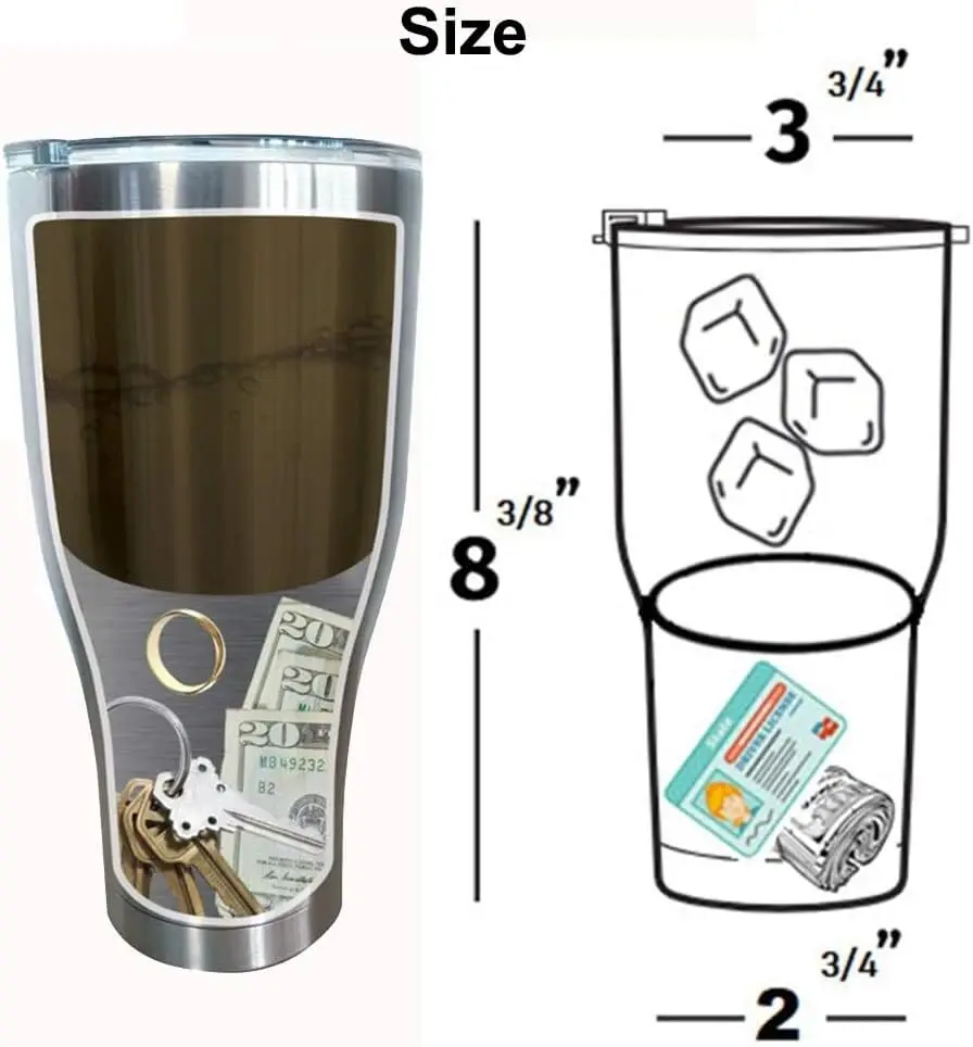 Sports Water Bottle Insulated - Hidden Safe Box Double-layer Stainless Steel