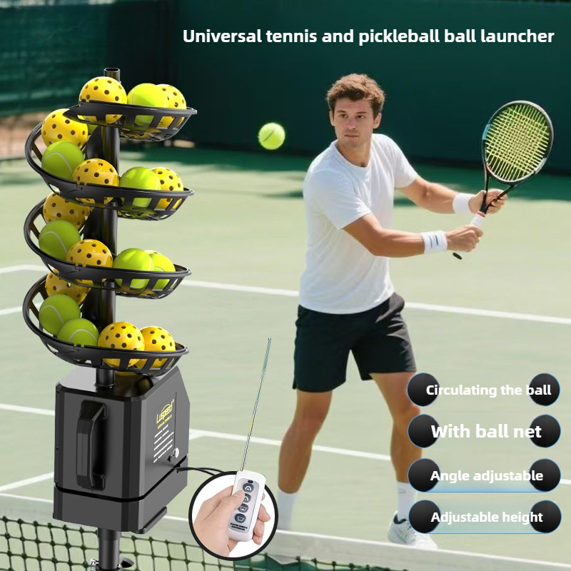 Sports Equipment For Tennis - Adjustable Tennis Ball Machine Automatic Portable