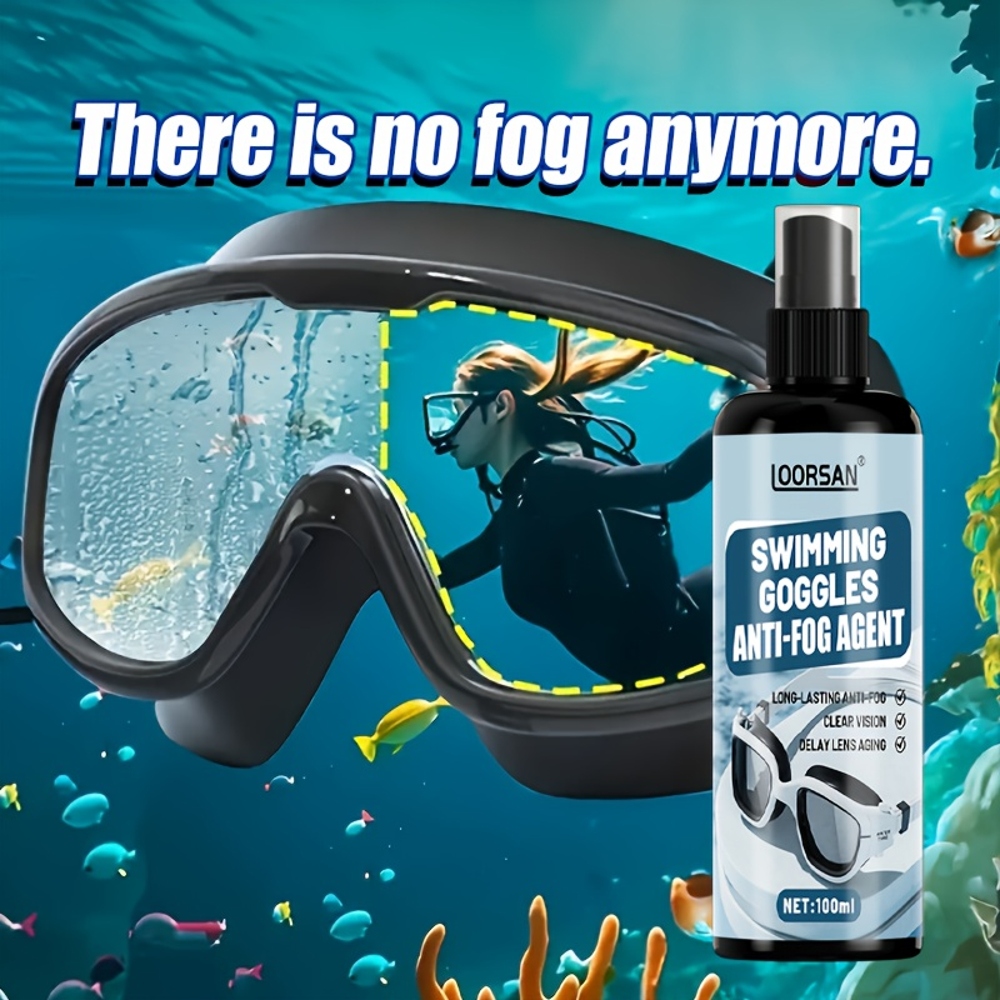 Swimming Goggles Anti Fog - LOORSAN 100ML Goggles Anti-Fog Spray -