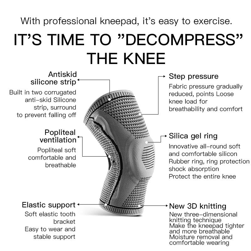  Elastic Silicone Knee Brace N - đánh giá và giá Volleyball Knee Pad
