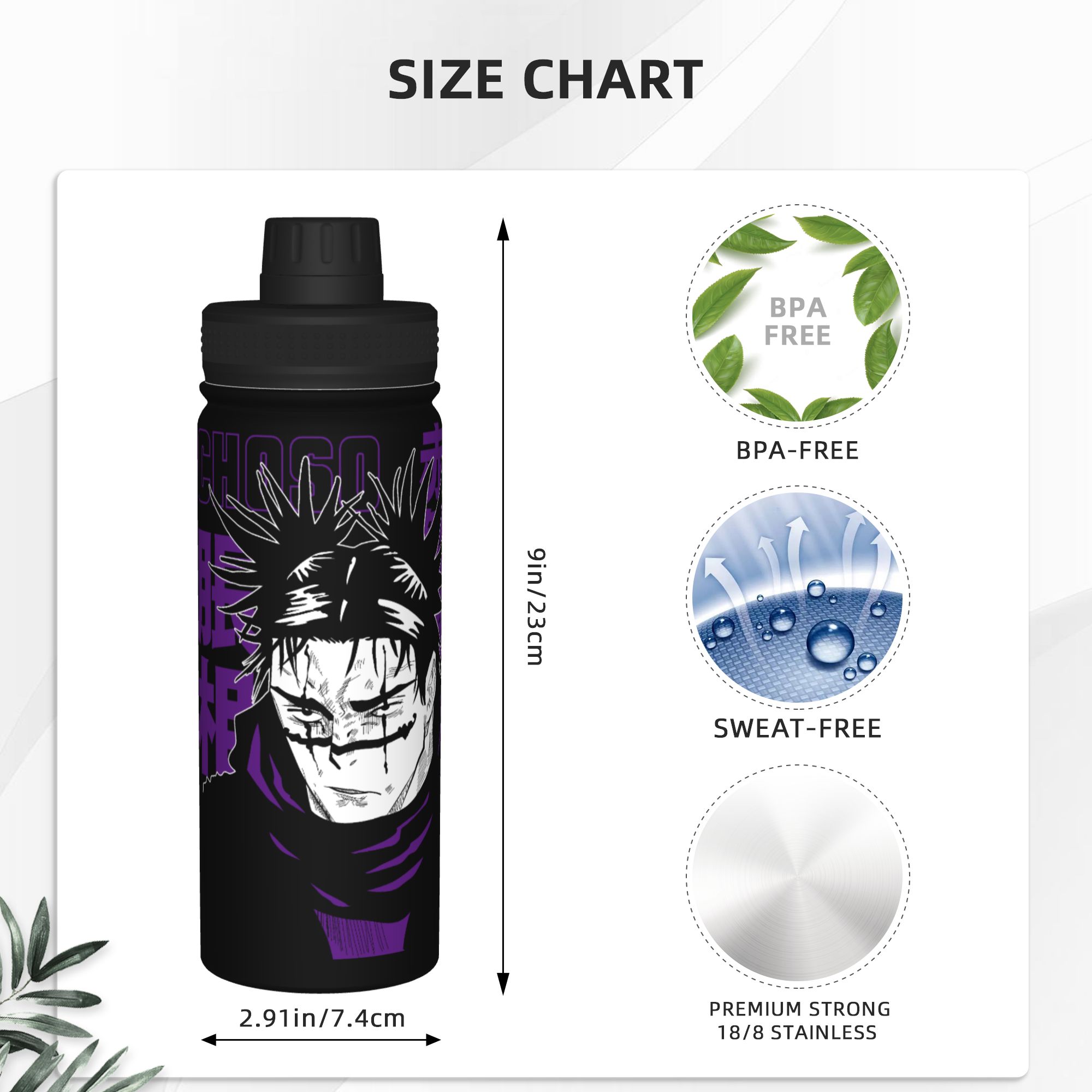 Choso Jujutsu Kaisen Anime 18O - đánh giá và giá Sports Water Bottle Insulated