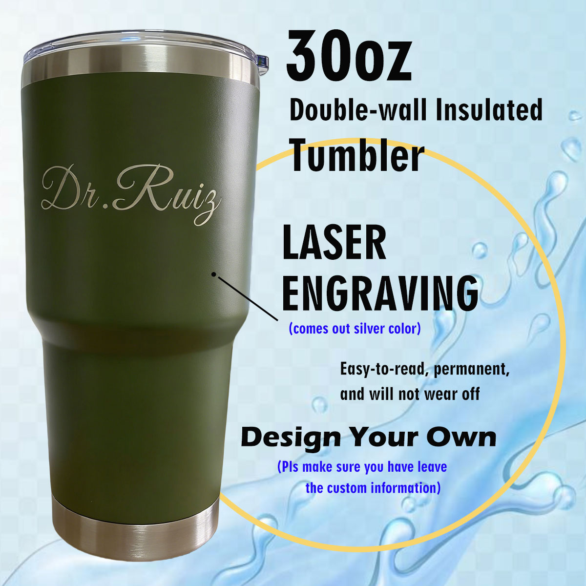 Custom Personalized 30 oz Vacu - đánh giá và giá Sports Water Bottle Insulated