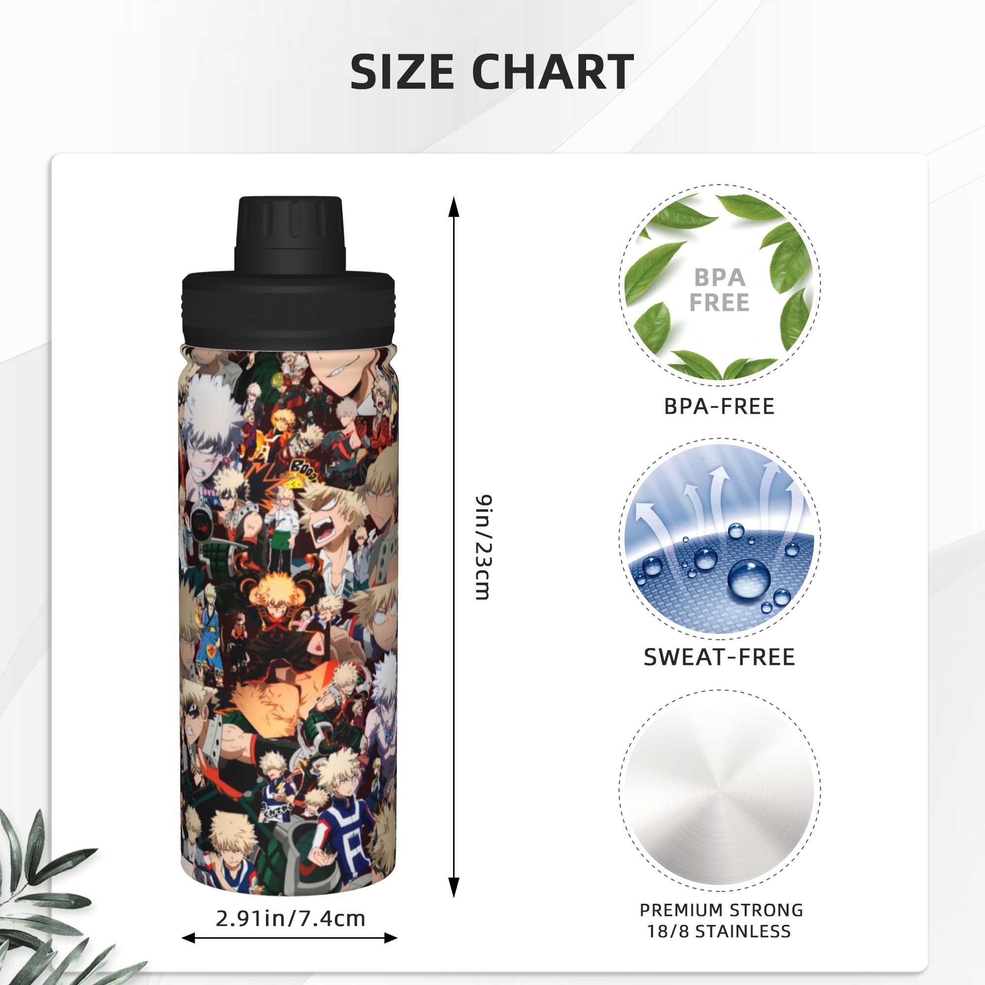Bakugou Katsuki My Hero Academ - đánh giá và giá Sports Water Bottle Insulated