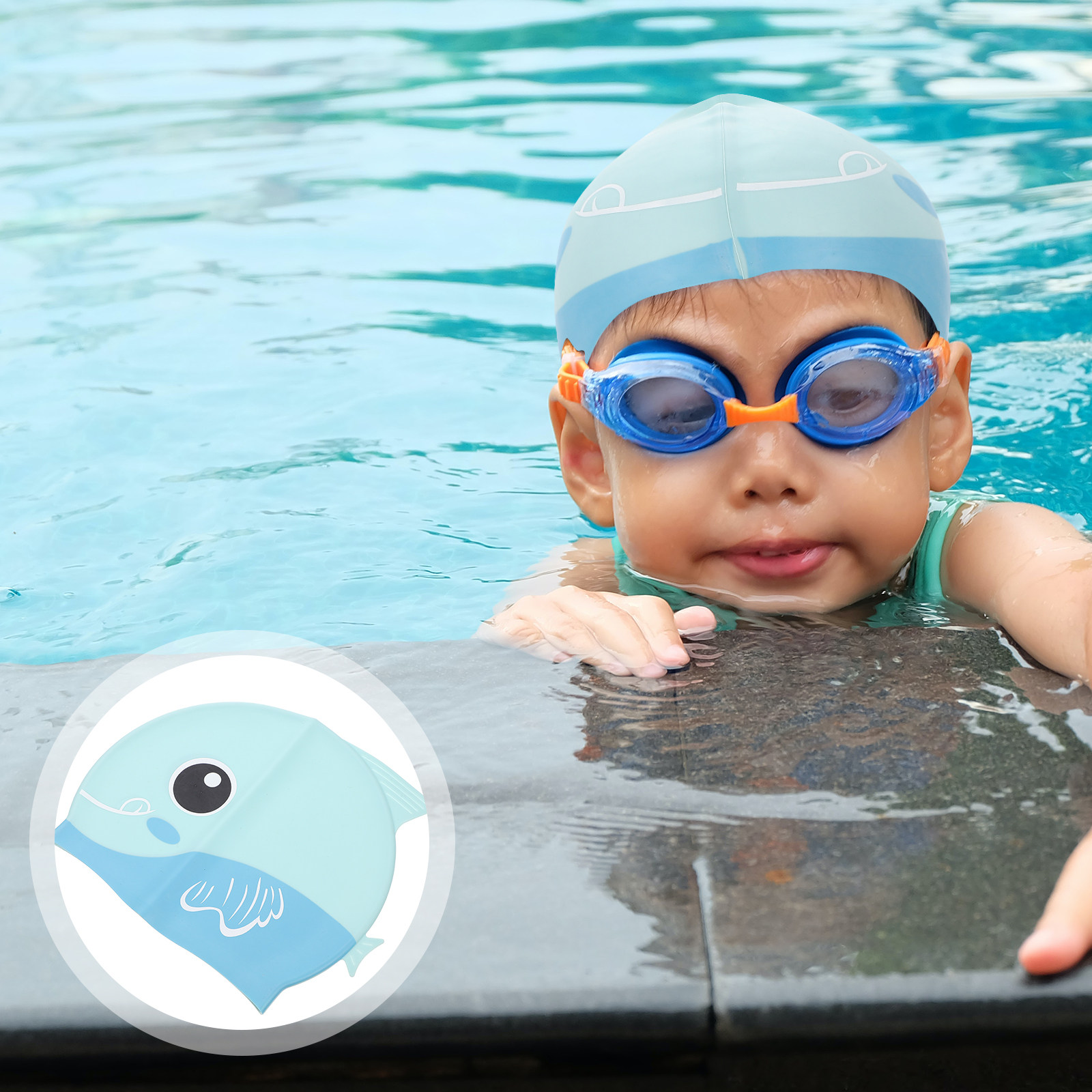 Silicone Swim Cap Cartoon Kids - đánh giá và giá Swim Cap Silicone