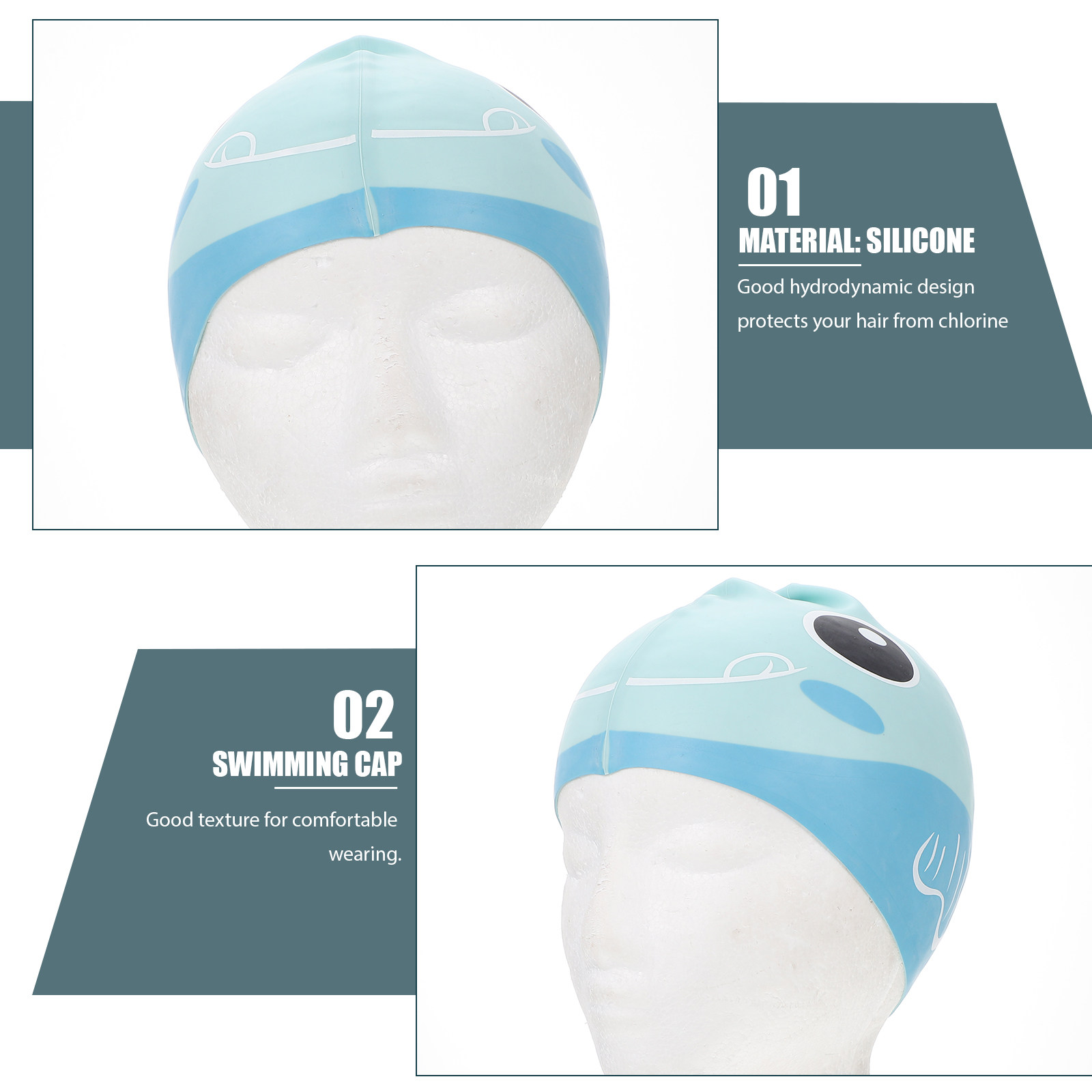 Silicone Swim Cap Cartoon Kids - đánh giá và giá Swim Cap Silicone
