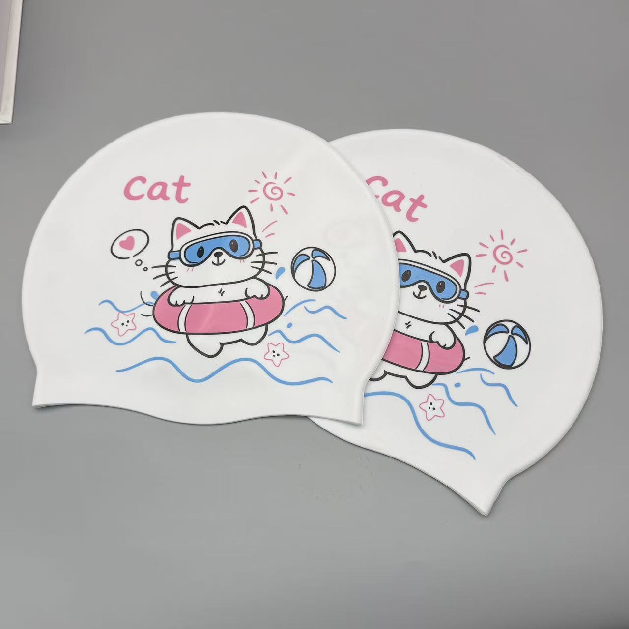 Cute Kitten Silicone Swim Cap  - đánh giá và giá Swim Cap Silicone