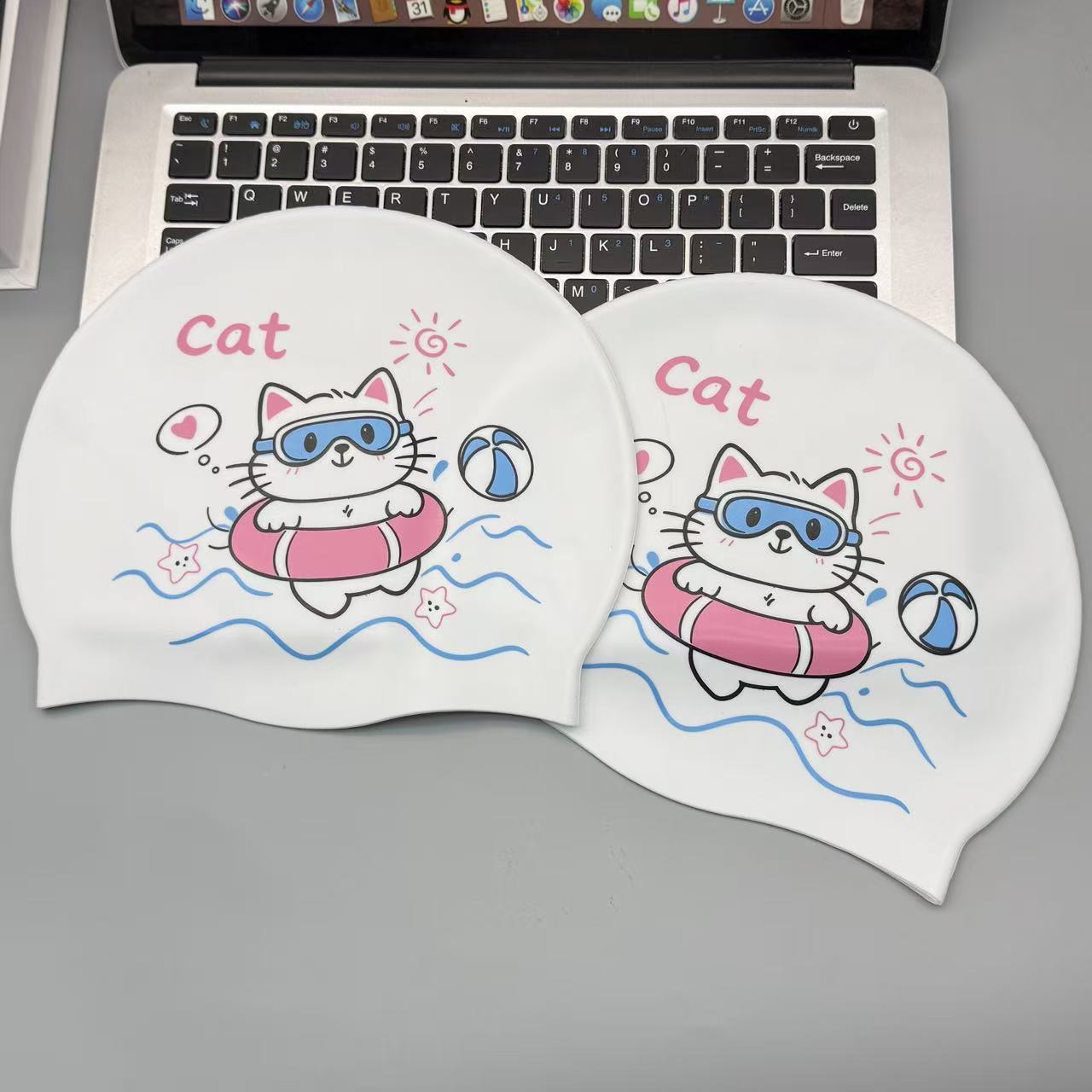 Cute Kitten Silicone Swim Cap  - đánh giá và giá Swim Cap Silicone