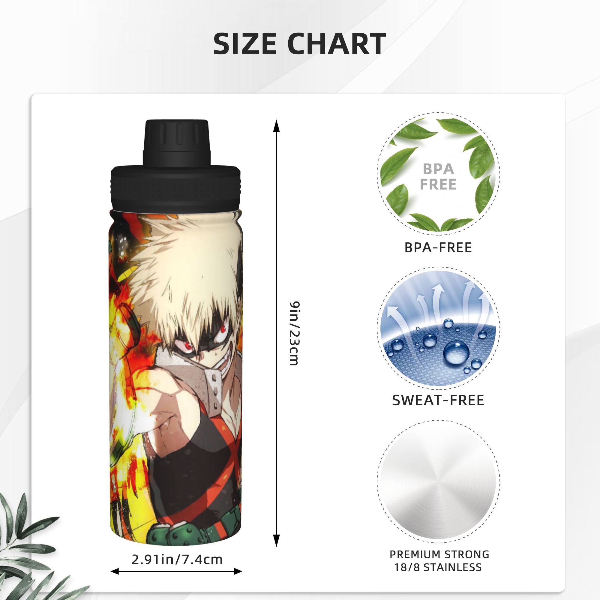 My Hero Academia Anime 18OZ Sp - đánh giá và giá Sports Water Bottle Insulated